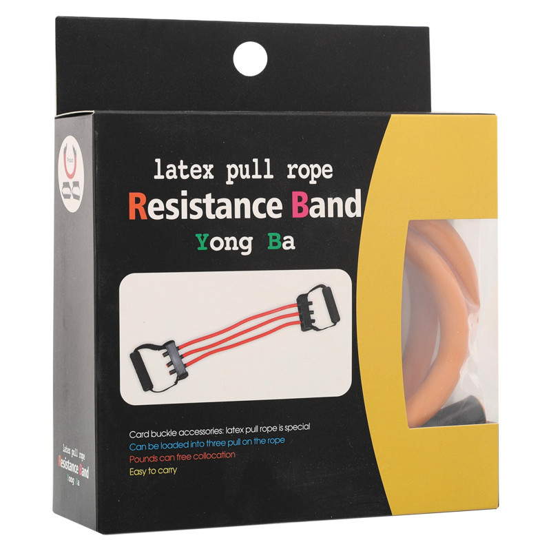 Еспандер трубчастий з ручками Sport Resistance Band 8021-4 навантаження-18кг довжина-75см жовтий