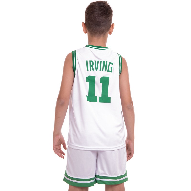 Форма баскетбольна дитяча NBA клуб Boston Celtics 11 BA-0967 S-2XL Білий-зелений