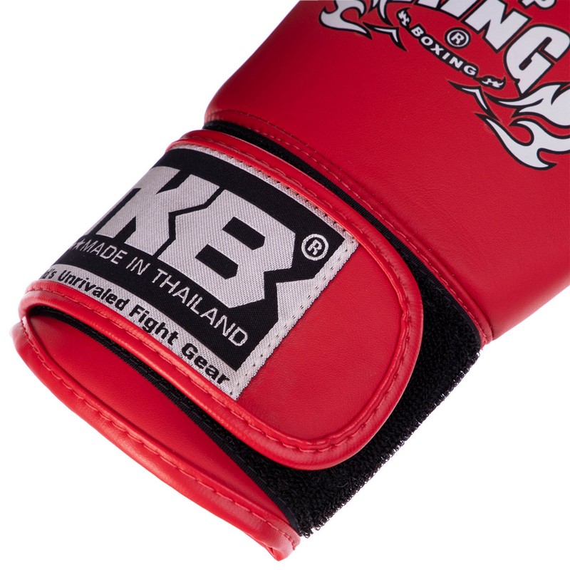 Рукавиці боксерські дитячі на липучці шкіряні TOP KING TKBGKC S-L Червоний