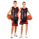 Форма баскетбольна дитяча NBA клуб Chicago Bulls 23 BA-6608 S-2XL чорний-червоний