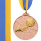 Медаль спортивна зі стрічкою двоколірна тематична Sport Футбол C-4847 ø6,5см золото, срібло, бронза