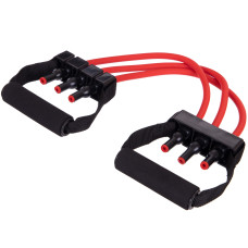 Еспандер трубчастий з ручками для фітнесу Sport Resistance Band 8021-30 75см навантаження 13,5кг 30LB червоний