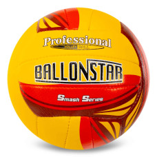 М'яч волейбольний BALLONSTAR LG2079 №5 PU жовтий-червоний-бордовий