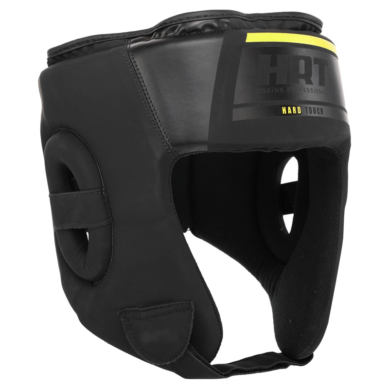 Шолом боксерський відкритий PU HARD TOUCH BO-4240 S-XL Чорний-жовтий