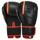 Рукавиці боксерські на липучці PU HARD TOUCH BO-4250 10-14 унцій Чорний-помаранчевий