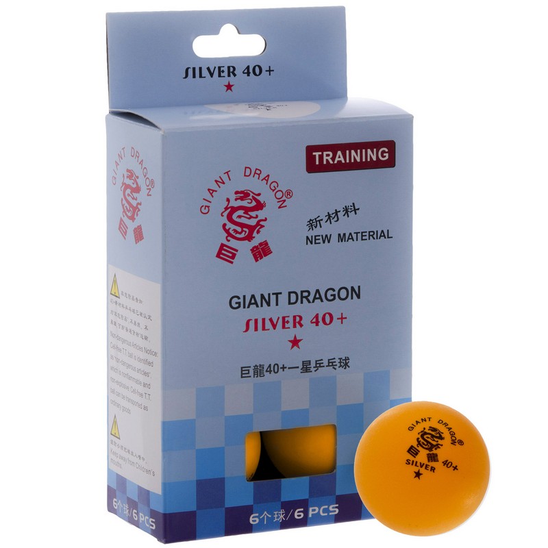 Набір м'ячів для настільного тенісу GIANT DRAGON SILVER 40+ MT-6562 6шт
