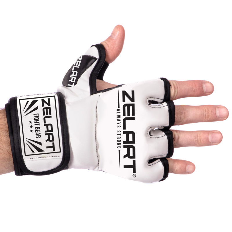 Рукавиці для змішаних єдиноборств MMA Zelart BO-5699 XXS-L Лимонний