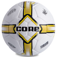 М'яч футбольний CORE BRILIANT SUPER CR-009 №5 PU білий-жовтий