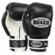 Рукавиці боксерські на липучці шкіряні BOXER 2023 10-12унцій Синій-чорний