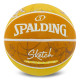 М'яч баскетбольний гумовий SPALDING SKETCH CRACK 84450Y розмір 7 жовтий