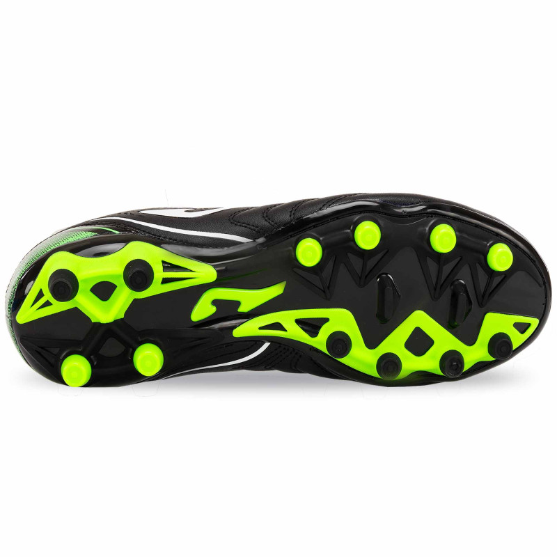 Бутси футбольні дитячі JOMA TOLEDO TOJW2501FG розмір 31-38 чорний-салатовий