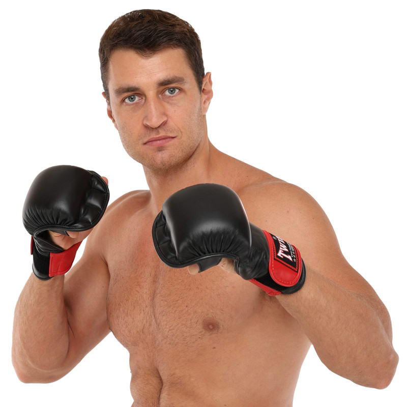 Рукавиці Краби спарингові для MMA TWINS GGL-1 M-XL Чорний-синій