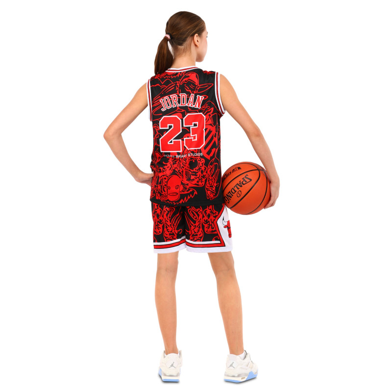 Форма баскетбольна дитяча NBA клуб Chicago Bulls 23 BA-6625 S-2XL чорний-червоний Червоний-чорний