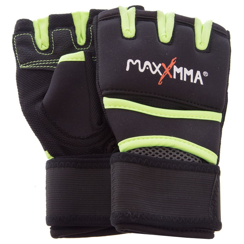 Швидкі бинти внутрішні рукавички мітенки MAXXMMA BO-0840 S-XL Малиновий-чорний