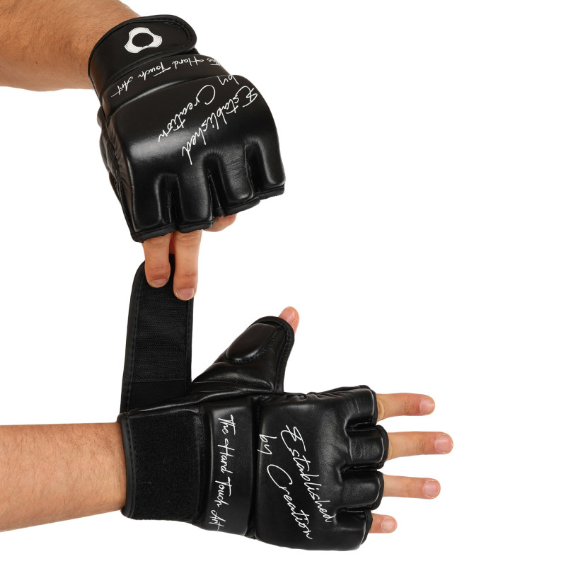 Рукавиці для змішаних єдиноборств MMA HARD TOUCH BO-5237 S-XL чорний