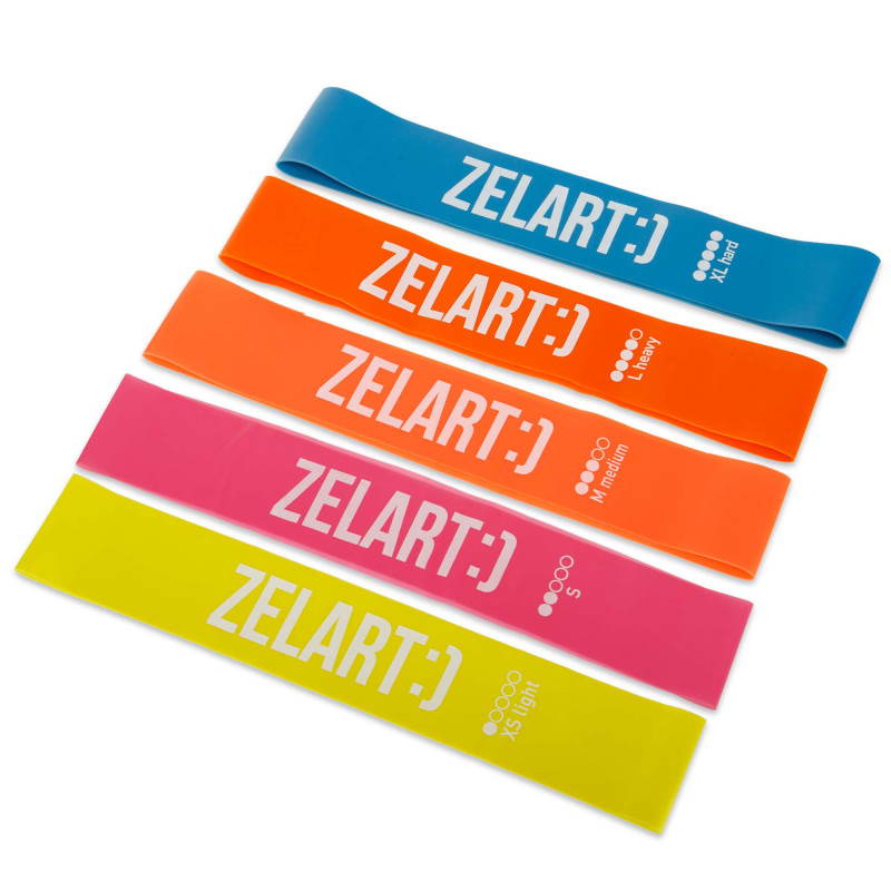 Набір резинок для вправ стрічки опору LOOP BANDS Zelart FI-6951 5шт