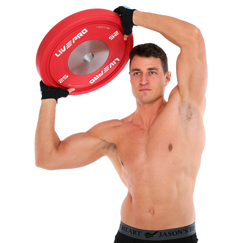 Бамперні диски гумові Bumper Plates LiveUp LP8335-25 ø50.5мм 25кг червоний