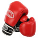 Рукавиці боксерські на липучці шкіряні BOXER 2023 10-12унцій Синій-чорний