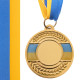 Заготовка спортивної медалі зі стрічкою Sport UKRAINE з українською символікою C-3242 ø5см золото, срібло, бронза