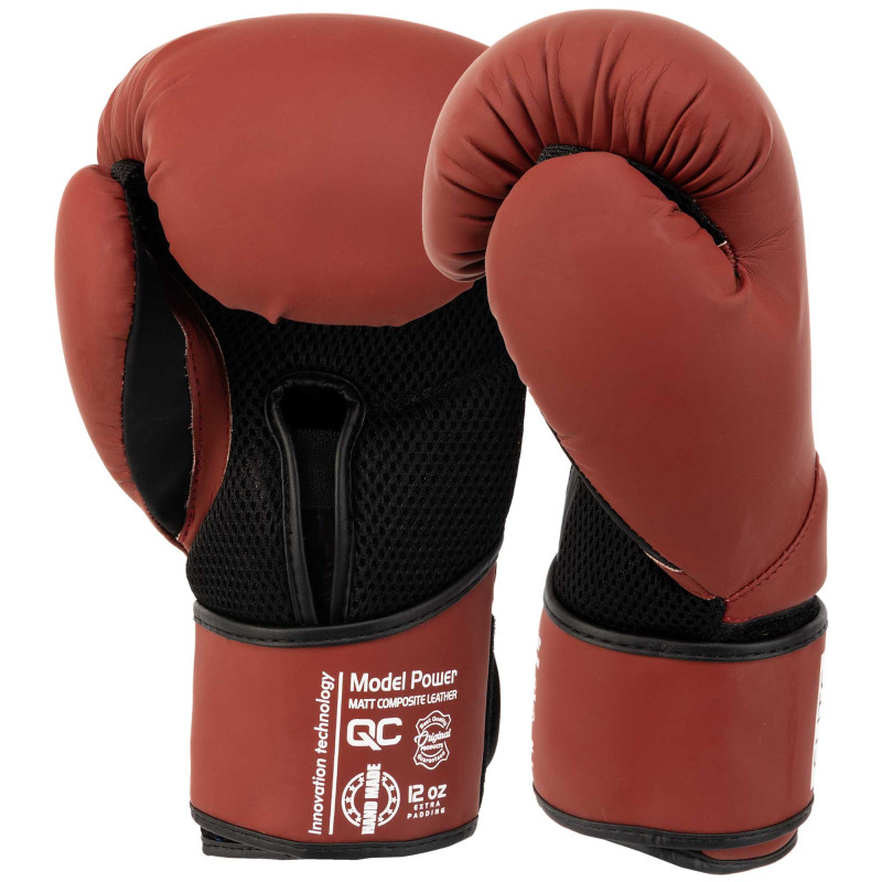 Рукавиці боксерські на липучці PU HARD TOUCH BO-5229 10-14унцій Бордовий