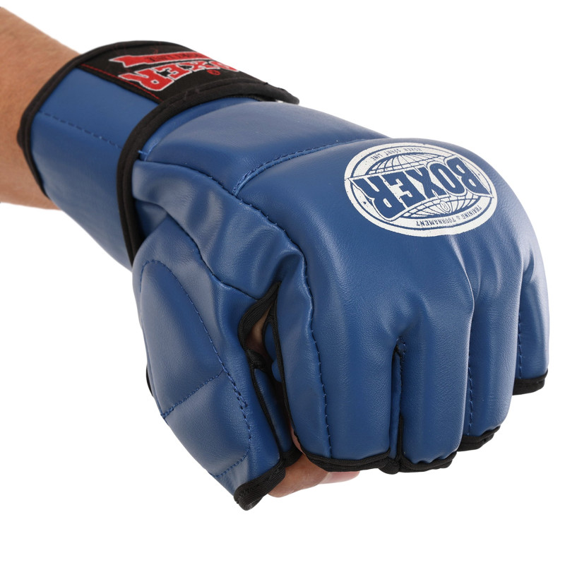 Рукавиці для змішаних єдиноборств MMA BOXER 5021 M-XL Чорний