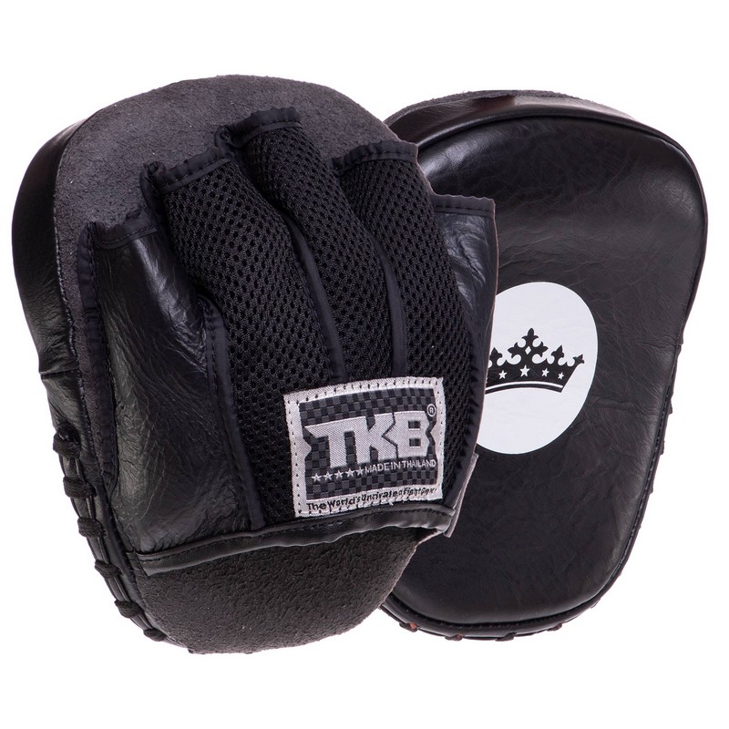 Міні-лапа боксерська зігнута тренувальна шкіра TOP KING Light Weight TKFML 18x15x4см 2штуки