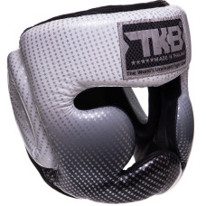 Шолом боксерський з повним захистом шкіряний TOP KING Super Star TKHGSS-01 S-XL Срібний