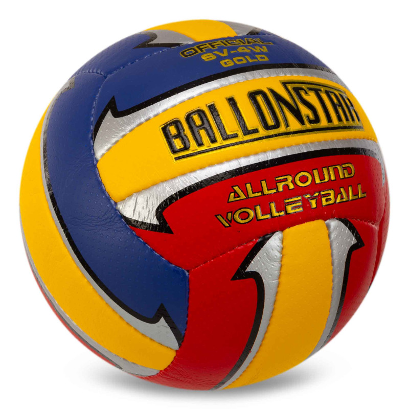 М'яч волейбольний BALLONSTAR LG-2080 №5 PU жовтий-синій-білий