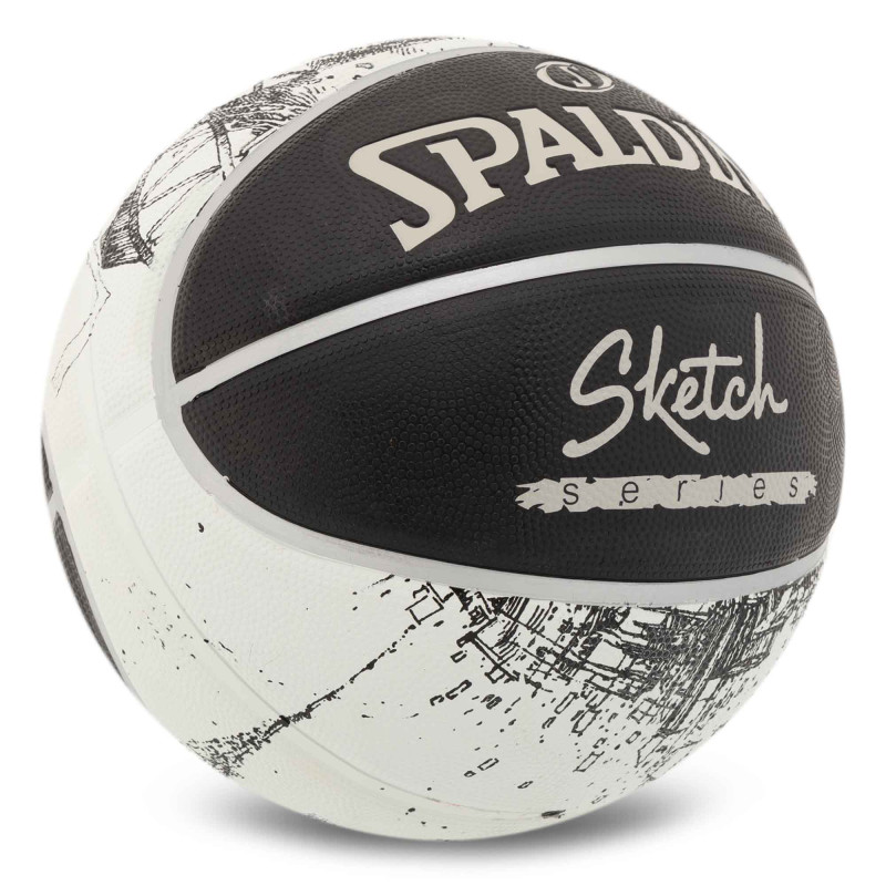 М'яч баскетбольний гумовий SPALDING SKETCH 84447Y розмір 7 чорний