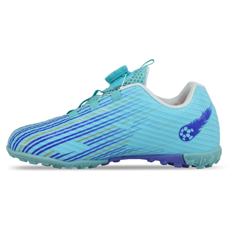 Сороконіжки футбольні дитячі із застібкою, що закручується S-LieNiao X09-32-38-1 розмір 32-38 бірюзовий-синій