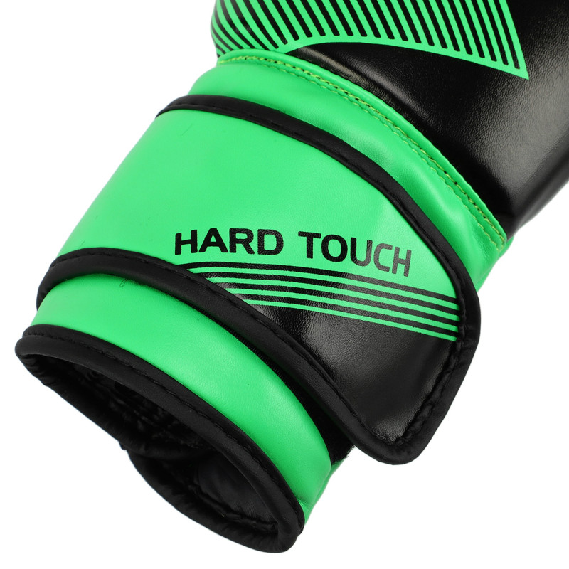 Рукавиці боксерські дитячі на липучці PU HARD TOUCH BO-7709 4-8 унцій Салатовий-чорний