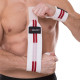 Бинти кистьові для жиму STRENGTH WRIST WRAPS Zelart SB-167071 2штуки білий-червоний