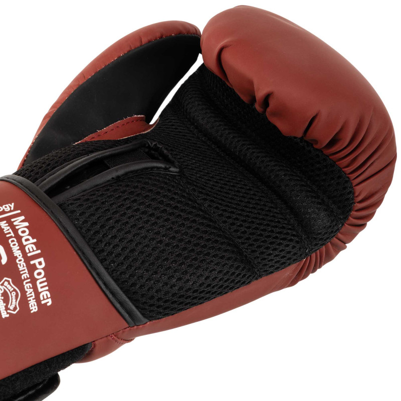 Рукавиці боксерські на липучці PU HARD TOUCH BO-5229 10-14унцій Бордовий