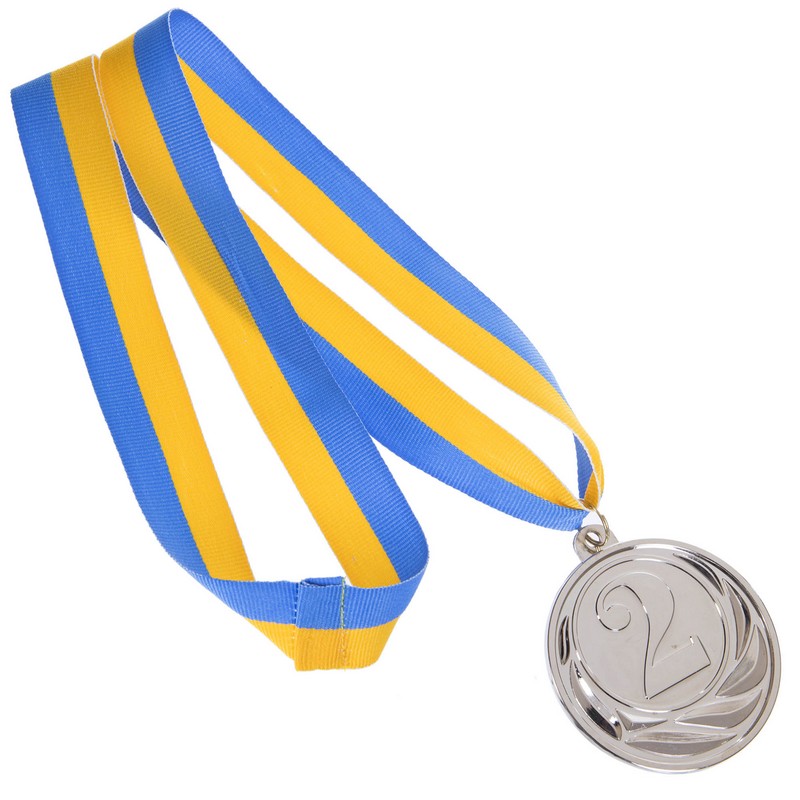 Медаль спортивна зі стрічкою Sport FAME C-3174 ø6,5см золото, срібло, бронза