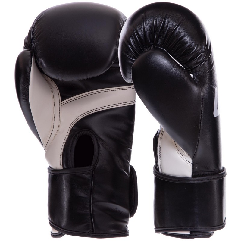 Рукавиці боксерські на липучці PU UFC PRO Fitness UHK-75027 12 унцій чорний
