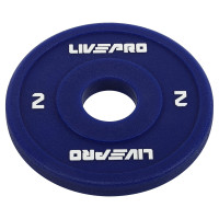 Блини диски поліуретанові з металевою втулкою LiveUp LP8028-2 ø50мм 2кг синій