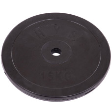 Млинці диски гумові SHUANG CAI SPORTS TA-1446-15S 30мм 15кг чорний