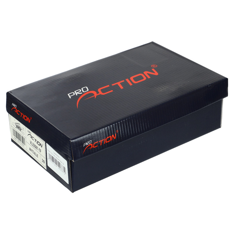 Сороконіжки футбольні дитячі підліткові Pro Action VL22587-TFY-WB розмір 35-40 білий-синій