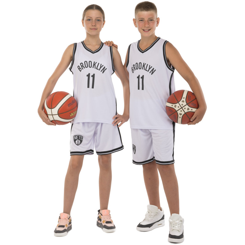 Форма баскетбольна дитяча NBA клуб Brooklyn Nets 11 3578 S-2XL Чорний-білий