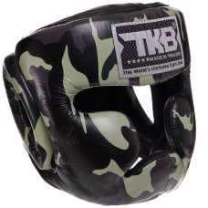 Шолом боксерський з повним захистом шкіряний TOP KING Empower Camouflage TKHGEM-03 S-XL Камуфляж зелений