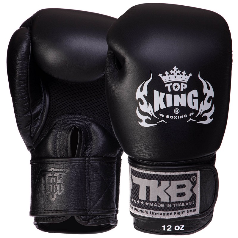 Рукавиці боксерські на липучці шкіряні TOP KING Ultimate AIR TKBGAV 8-18унцій Синій