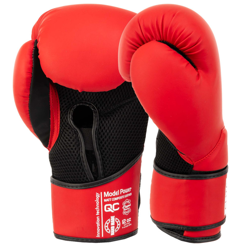 Рукавиці боксерські на липучці PU HARD TOUCH BO-5229 10-14унцій Бордовий
