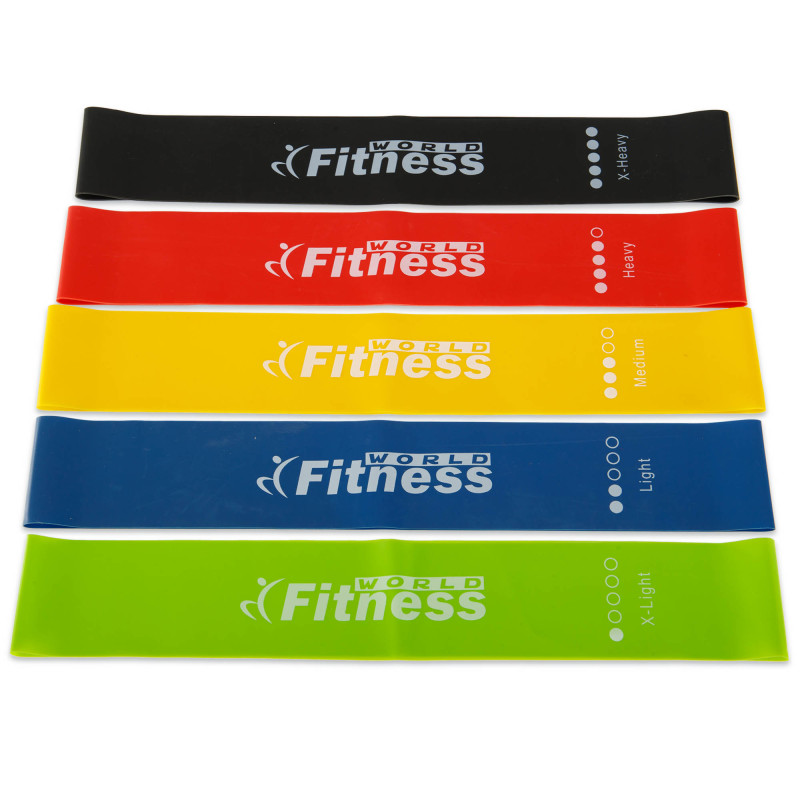 Набір резинок для вправ стрічки опору LOOP BANDS World Fitness FI-2184 5шт