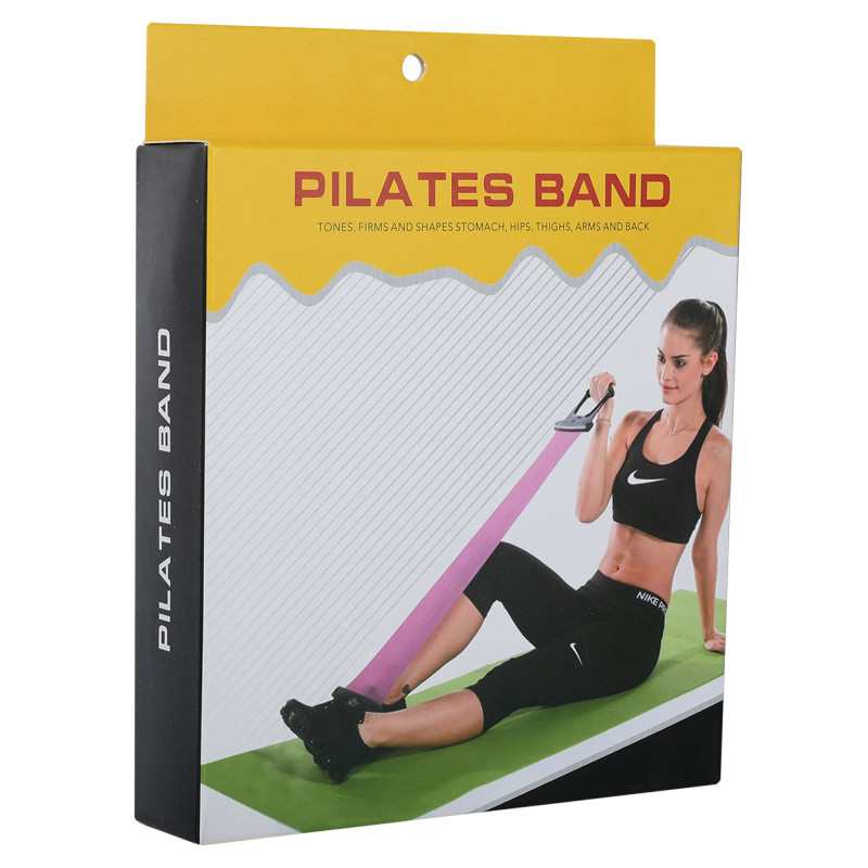 Стрічка-еспандер еластична для фітнесу та йоги з ручками Sport Pilates Band 8038