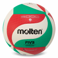 М'яч волейбольний MOLTEN V5M5000 №5 PU білий-зелений-червоний