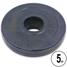 Млинці диски гумові SHUANG CAI SPORTS TA-1836-5B 52мм 5кг чорний