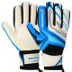 Рукавиці воротарські професійні із захистом пальців SOCCERMAX GK-4341 розмір 7-11 Білий-синій-блакитний
