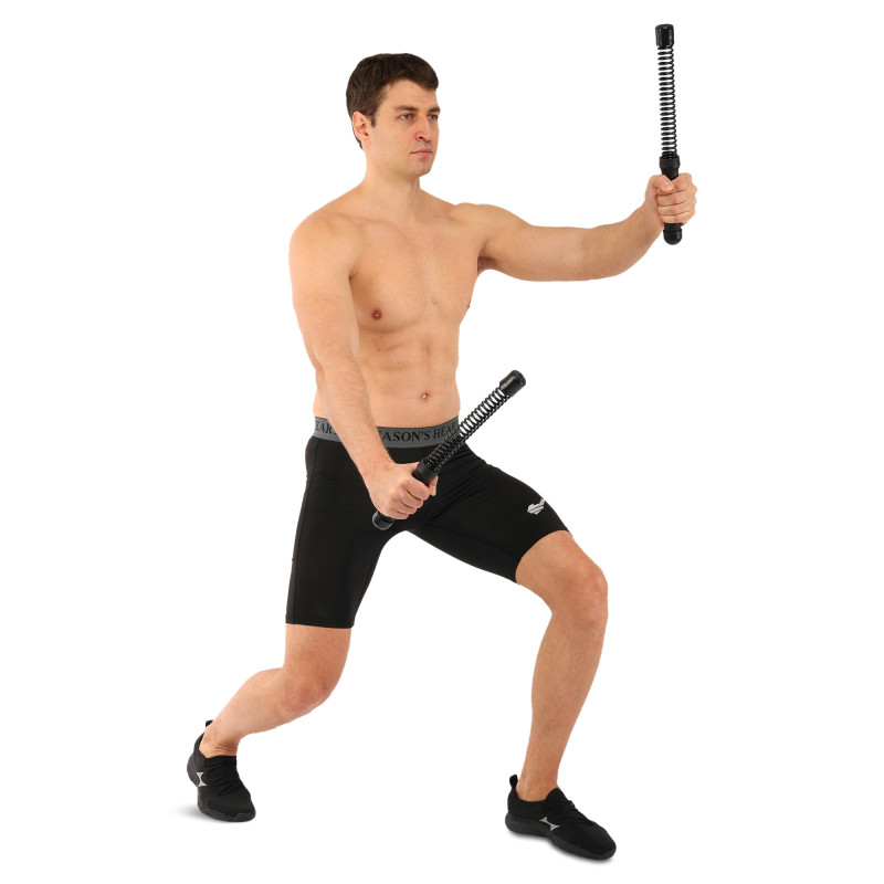 Канат бездротовий силовий тренажер 2в1 Cordless training battle rope Sport FI-5870 чорний