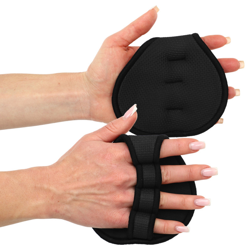 Накладки атлетичні нековзкі Грипад GRIPAD WorkOut HAND PROTECTION EZOUS D-01 чорний