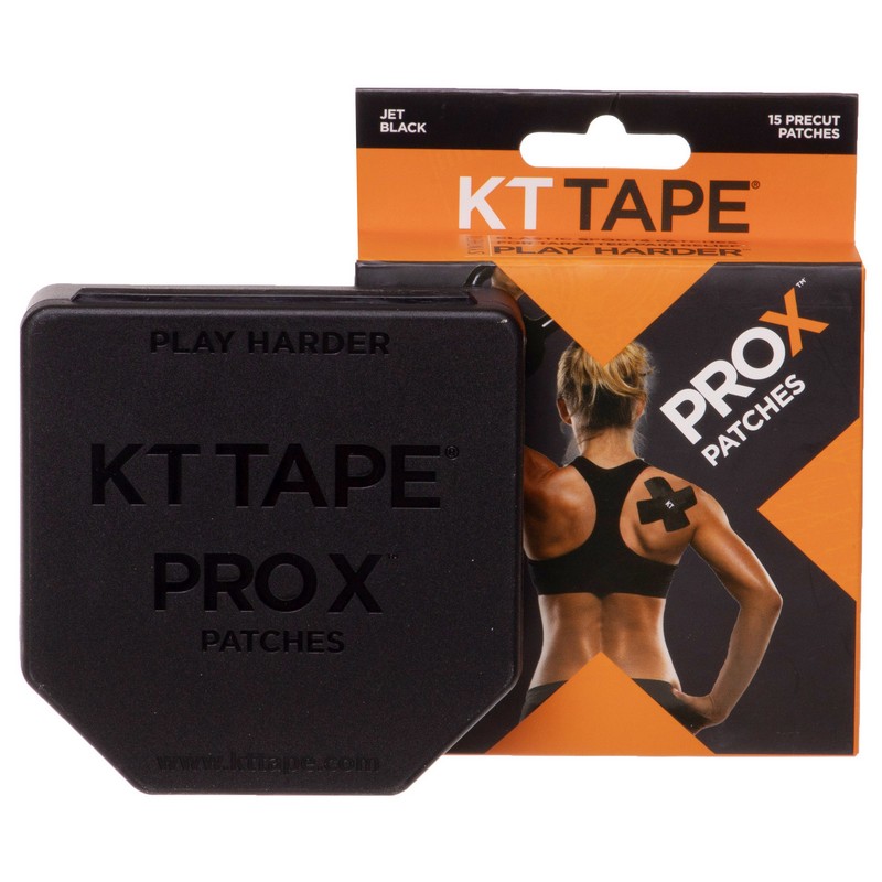Кінезіо тейп призначений для спрямованого знеболювання KT TAPE PRO X Kinesio tape XSTRIP 15шт чорний
